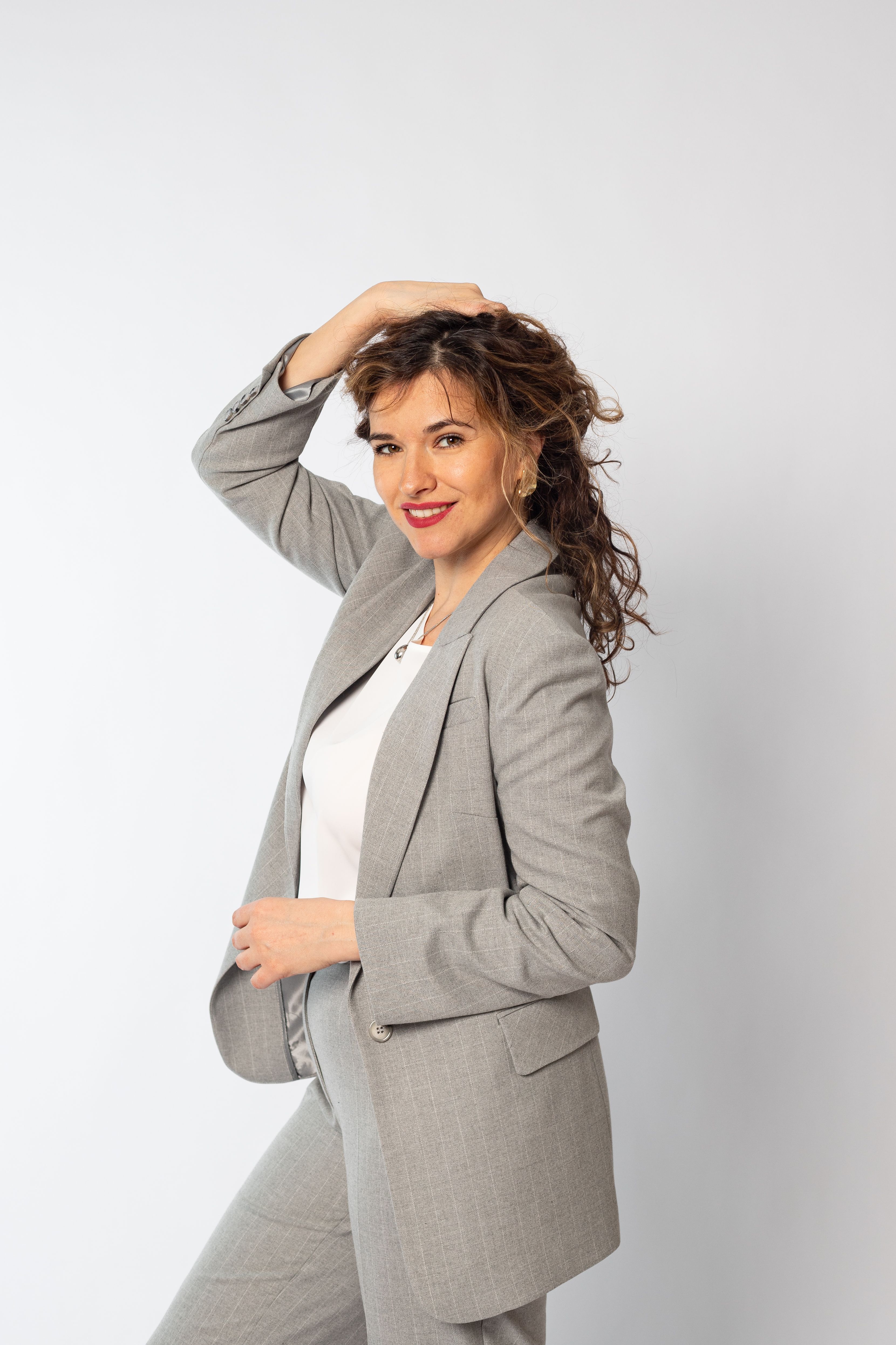 Жакет 422 (серый полоска) 