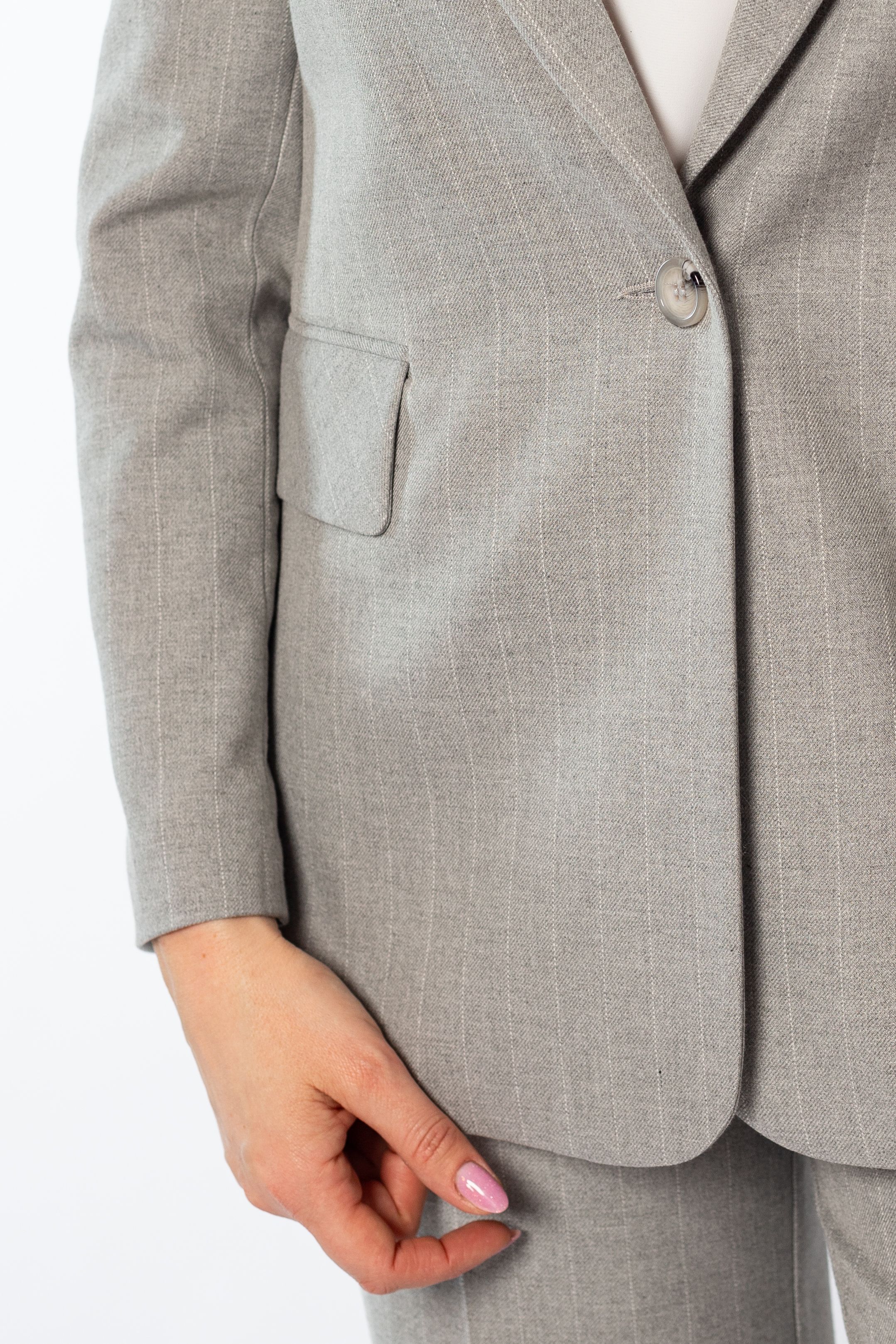 Жакет 422 (серый полоска) 