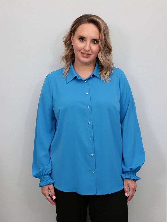 Блуза Б-1064 (голубой) 