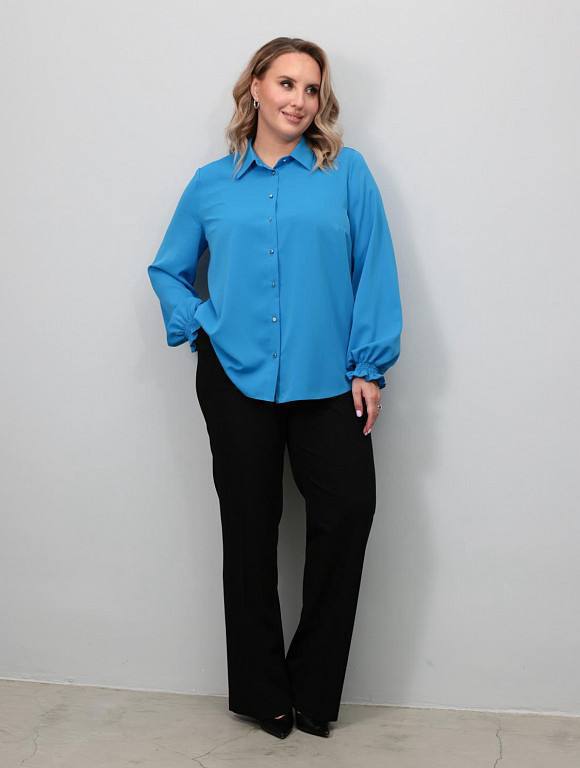 Блуза Б-1064 (голубой) 